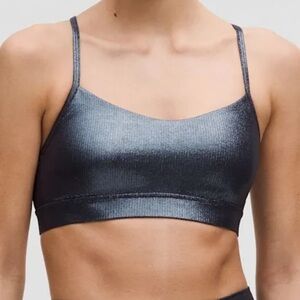 NWOT Lululemon Flow Y Bra Nulu Light Support Ribbed Shine|Size 4|